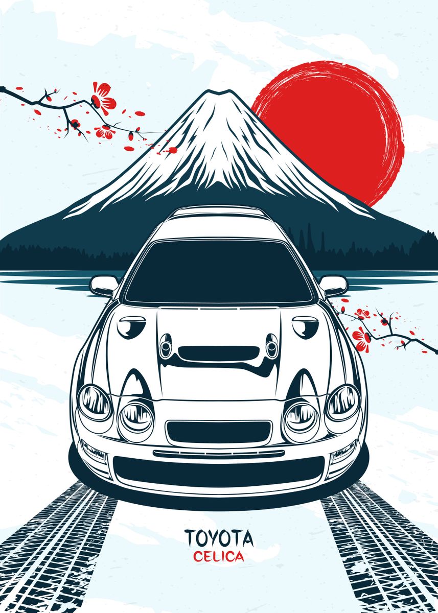 toyota-celica-poster-picture-metal-print-paint-by-faissal-thomas