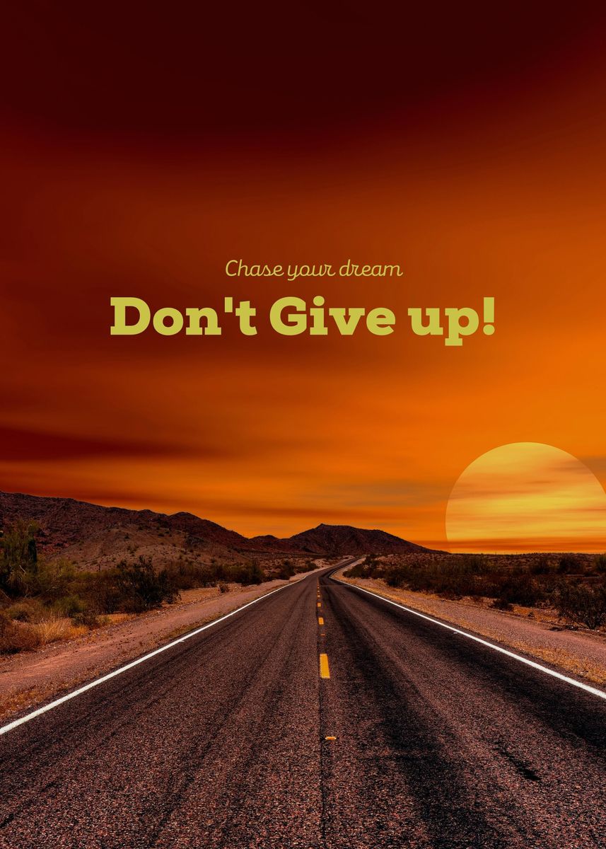 Never Give Up Poster Picture Metal Print Paint By Idea Collection never-give-up-poster-picture-metal-print-paint-by-idea-collection