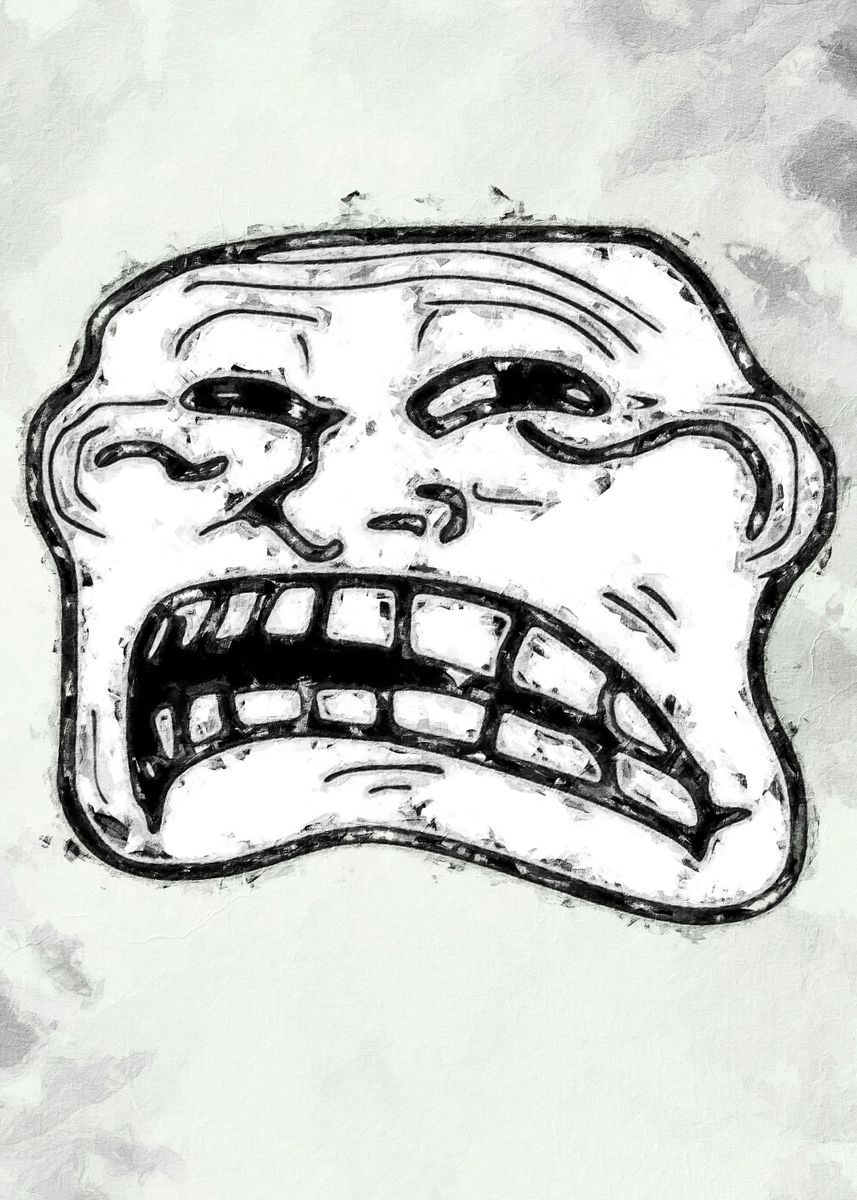 Troll Face' Poster, picture, metal print, paint by Meme Daily