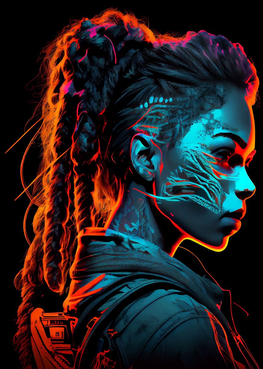 'Survivor Girl Dreadlocks' Poster by Gyo Renders | Displate