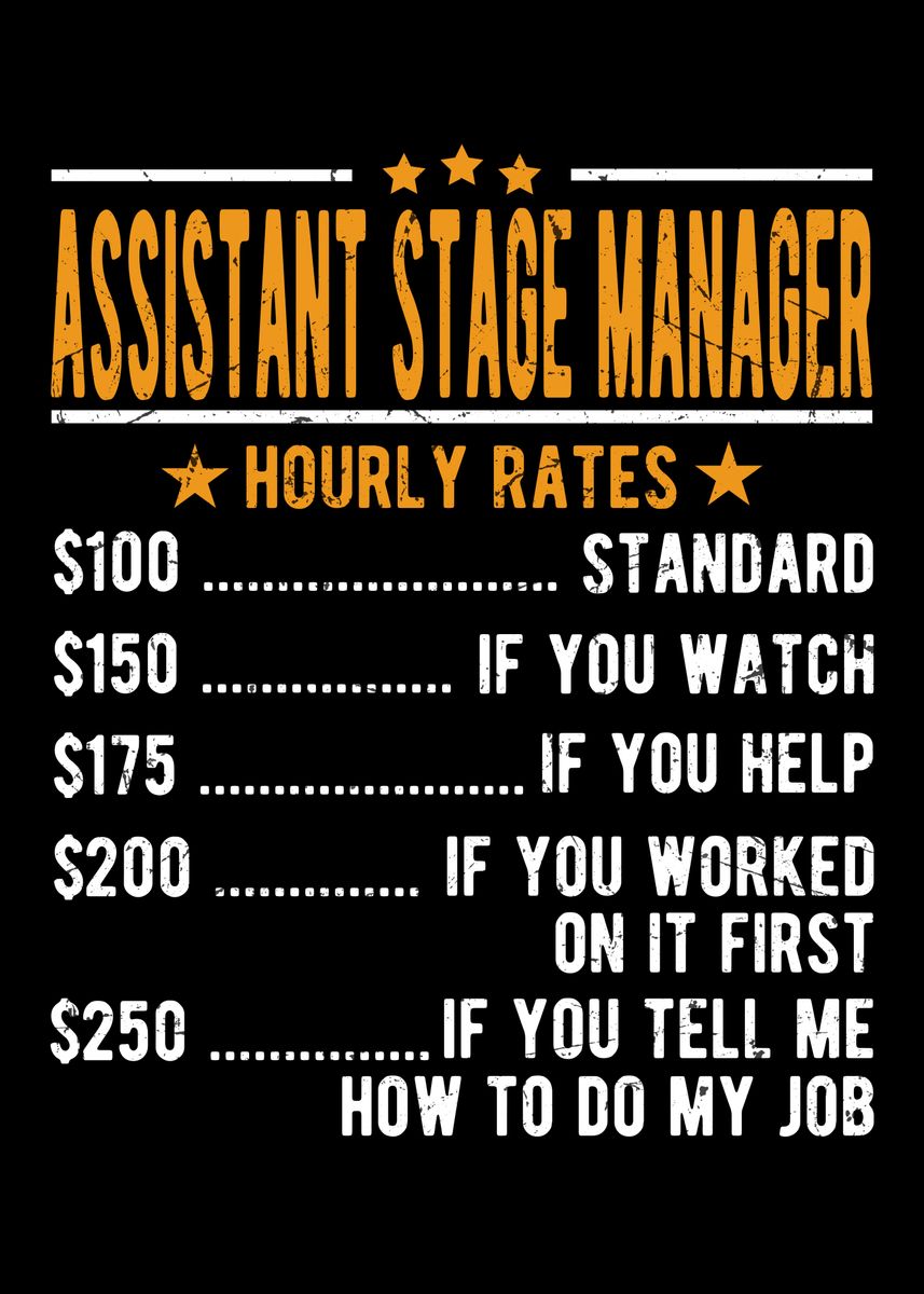 'Assistant Stage Manager' Poster, picture, metal print, paint by ...