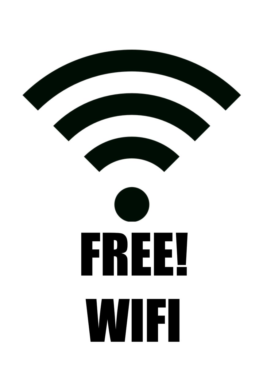 'text Art Free Wifi' Poster, Picture, Metal Print, Paint By Mannn Mannn 