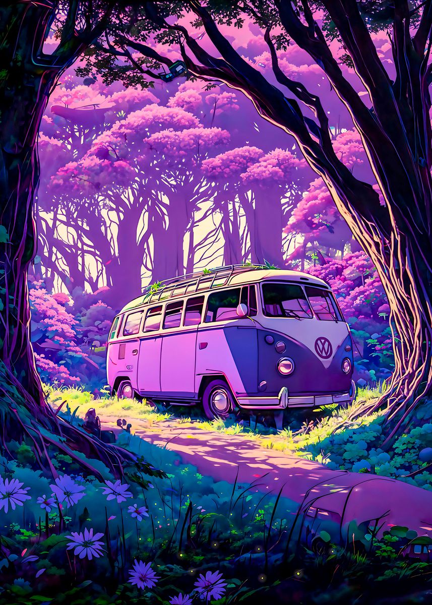 'VW Bus' Poster by Brian Nielsen Displate
