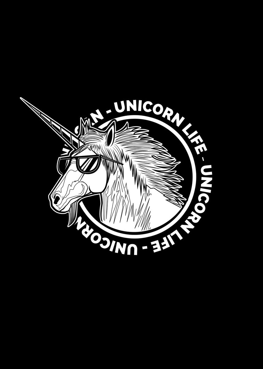'Unicorn Life' Poster, picture, metal print, paint by Adamzworld | Displate
