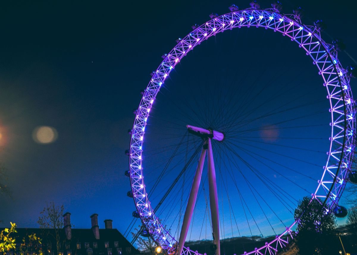 Light Of London Eye Wheel Poster By Lcw17 Displate