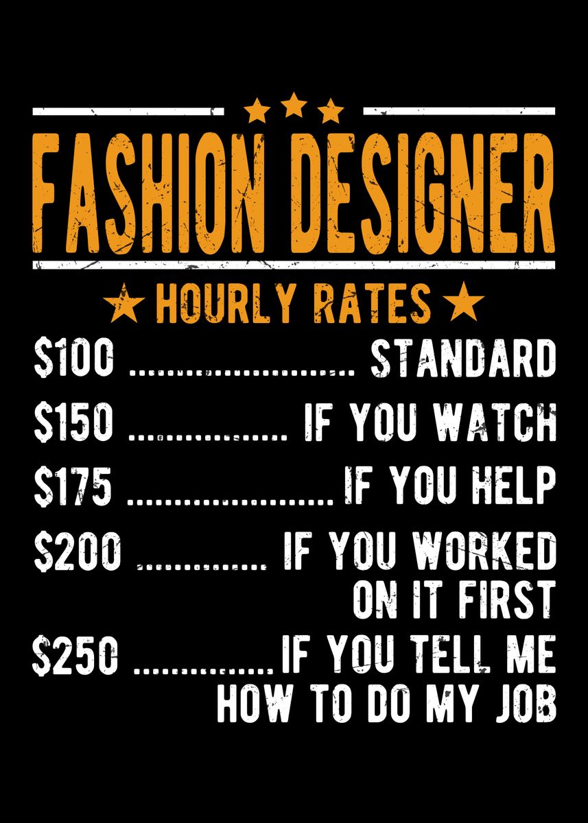  Fashion Designer Hourly Poster By Schmugo Displate