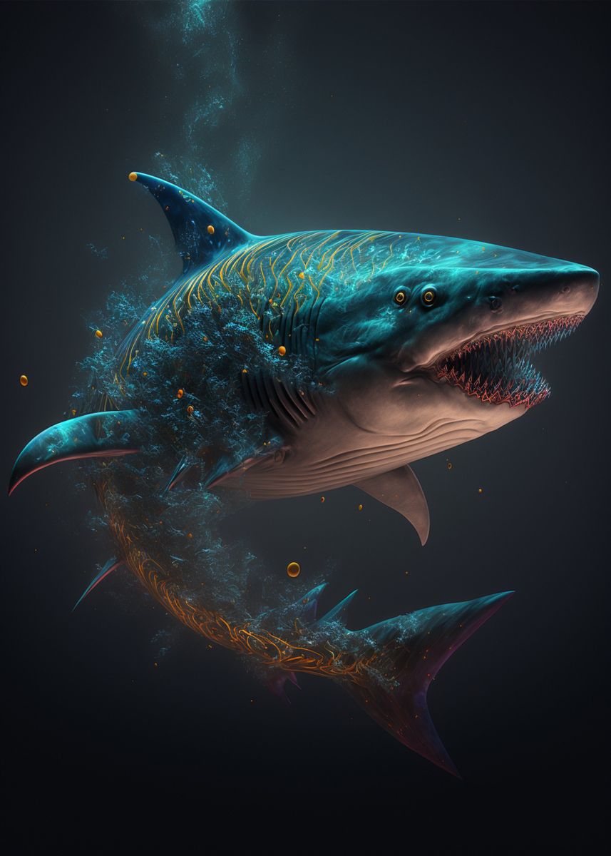 'Fantasy Shark' Poster by Zanclus Displate