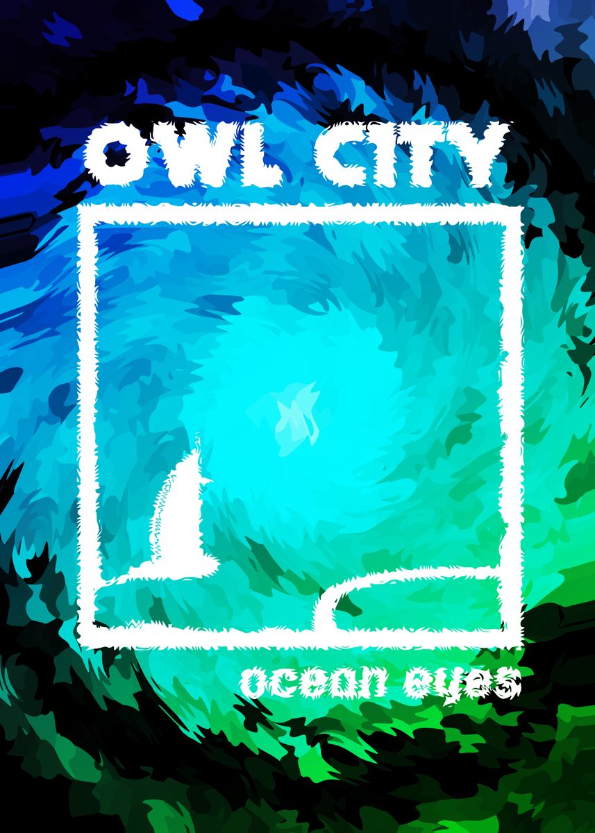 'Owl City Ocean Eyes' Poster, picture, metal print, paint by Sardagan