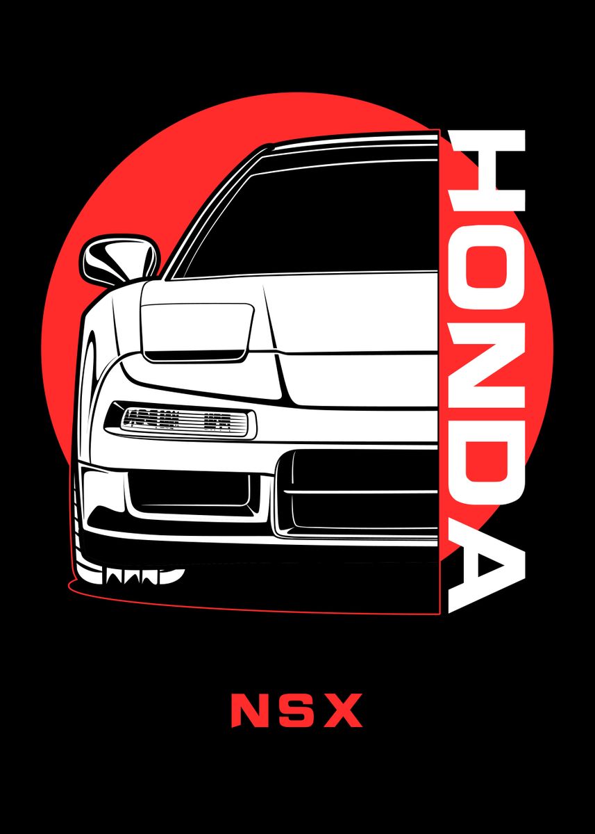 'Honda NSX' Poster, picture, metal print, paint by Faissal Thomas ...