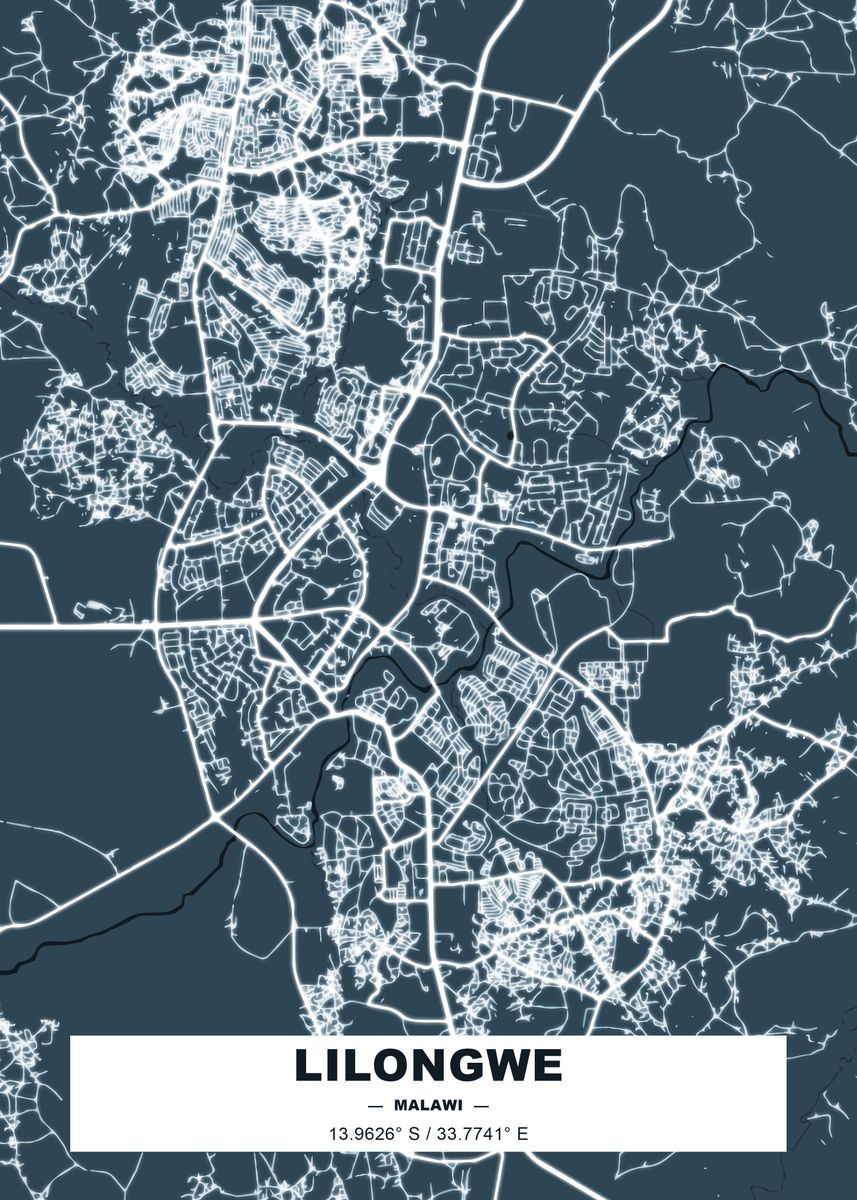 'Lilongwe' Poster, picture, metal print, paint by Bo Kev Displate