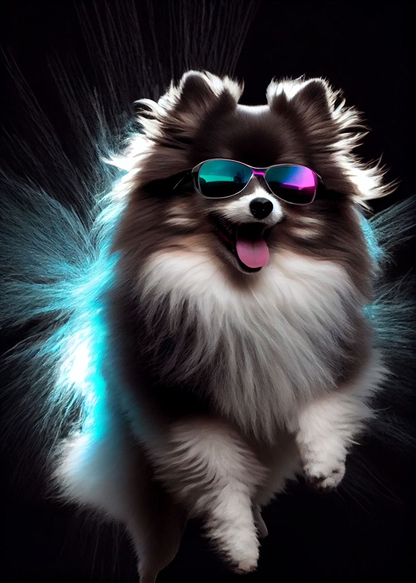 'Cool Dog' Poster by Yuliia Mazurkevych | Displate