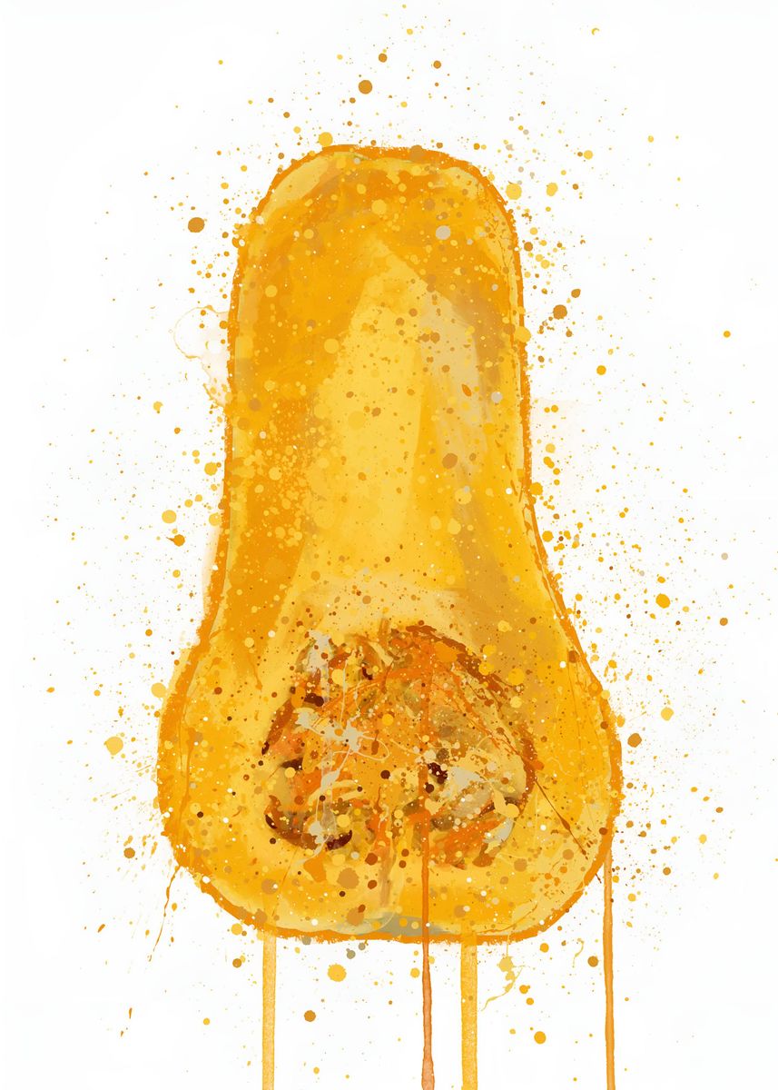 'Butternut Squash' Poster, picture, metal print, paint by Izu | Displate