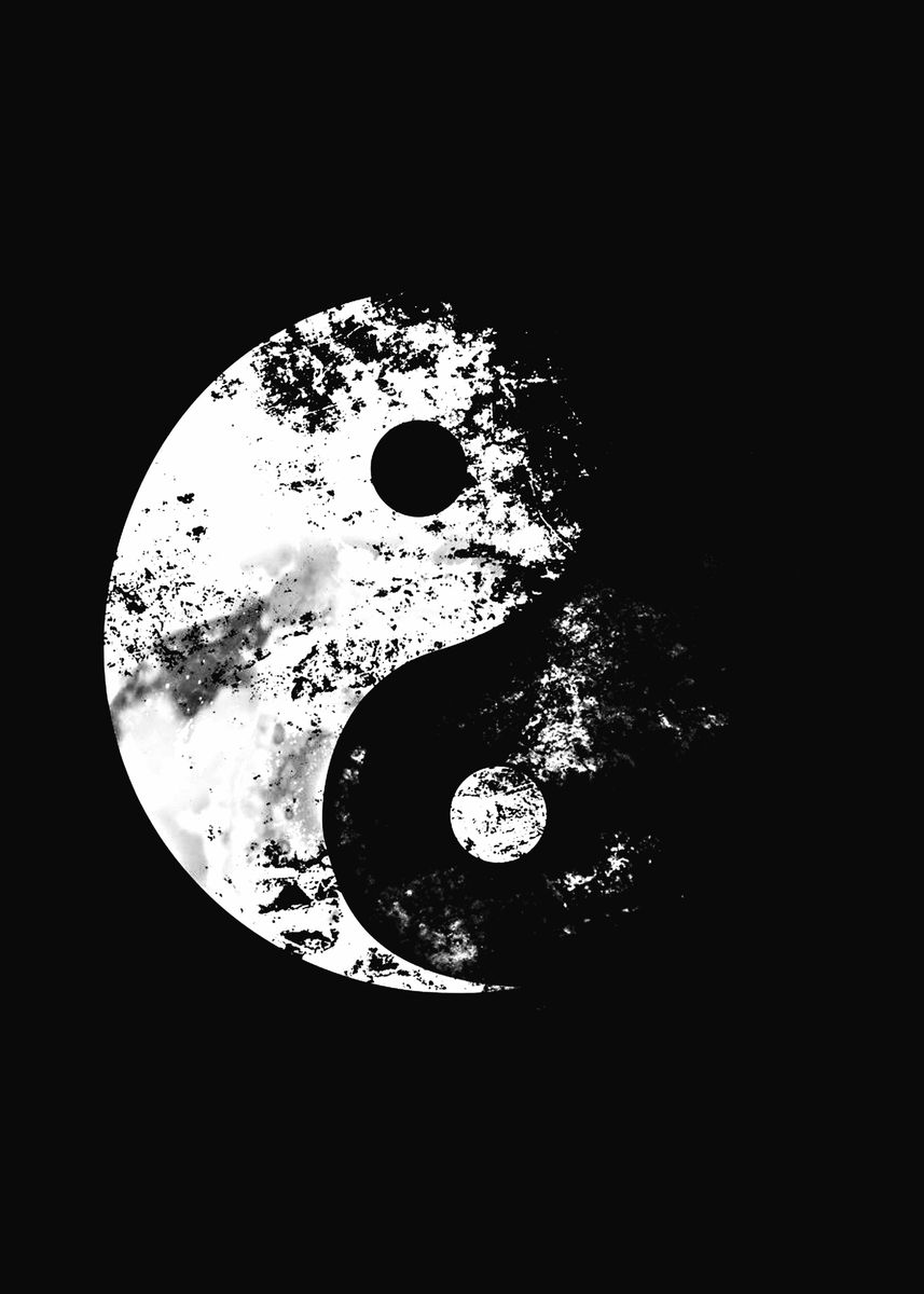 'yin yang ' Poster, picture, metal print, paint by Day1bun Art | Displate