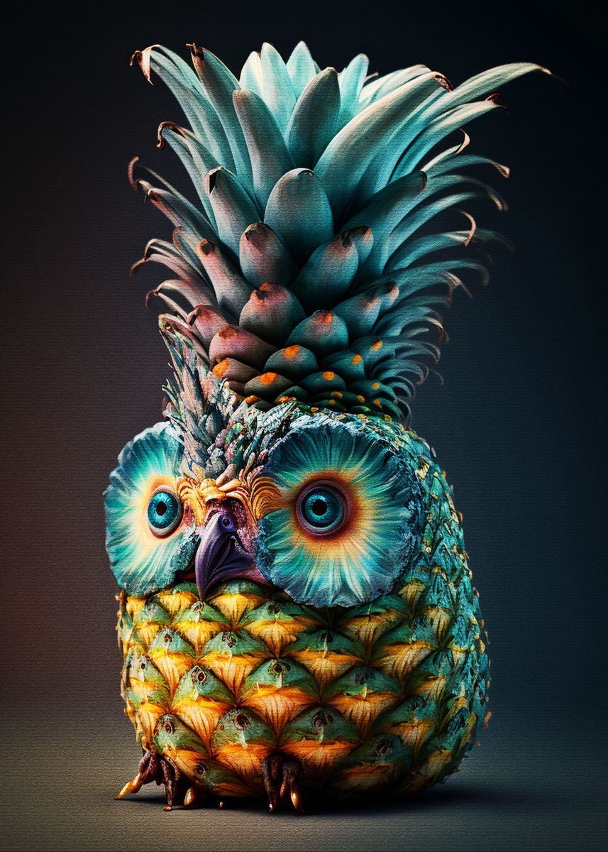 Pineapple Owl Poster