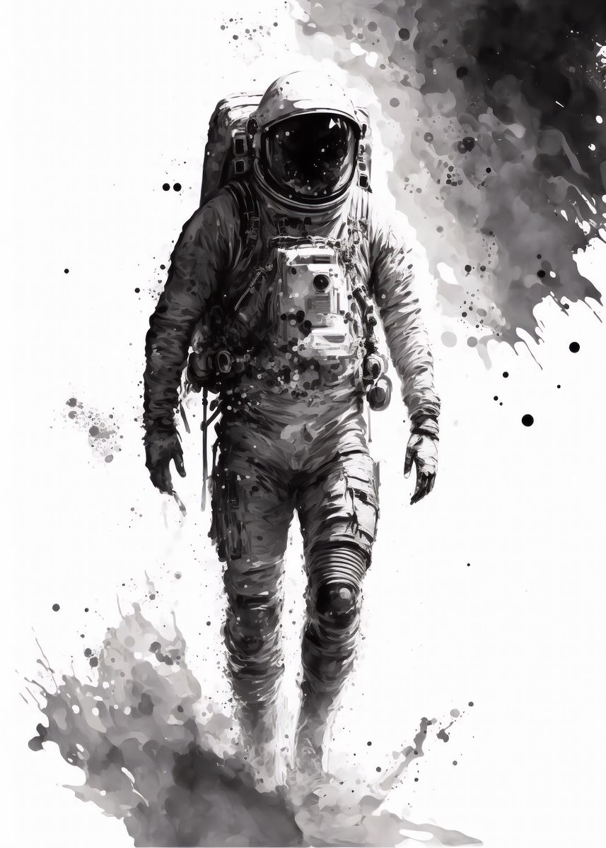 'Lone Voyager' Poster, picture, metal print, paint by Pixaverse | Displate