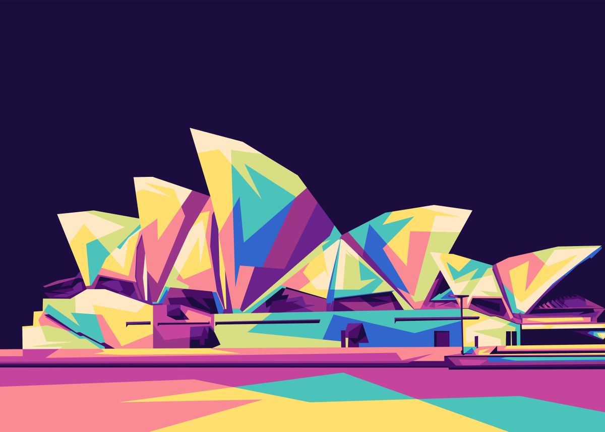 'Sydney Opera House wpap' Poster by rahma azari Displate