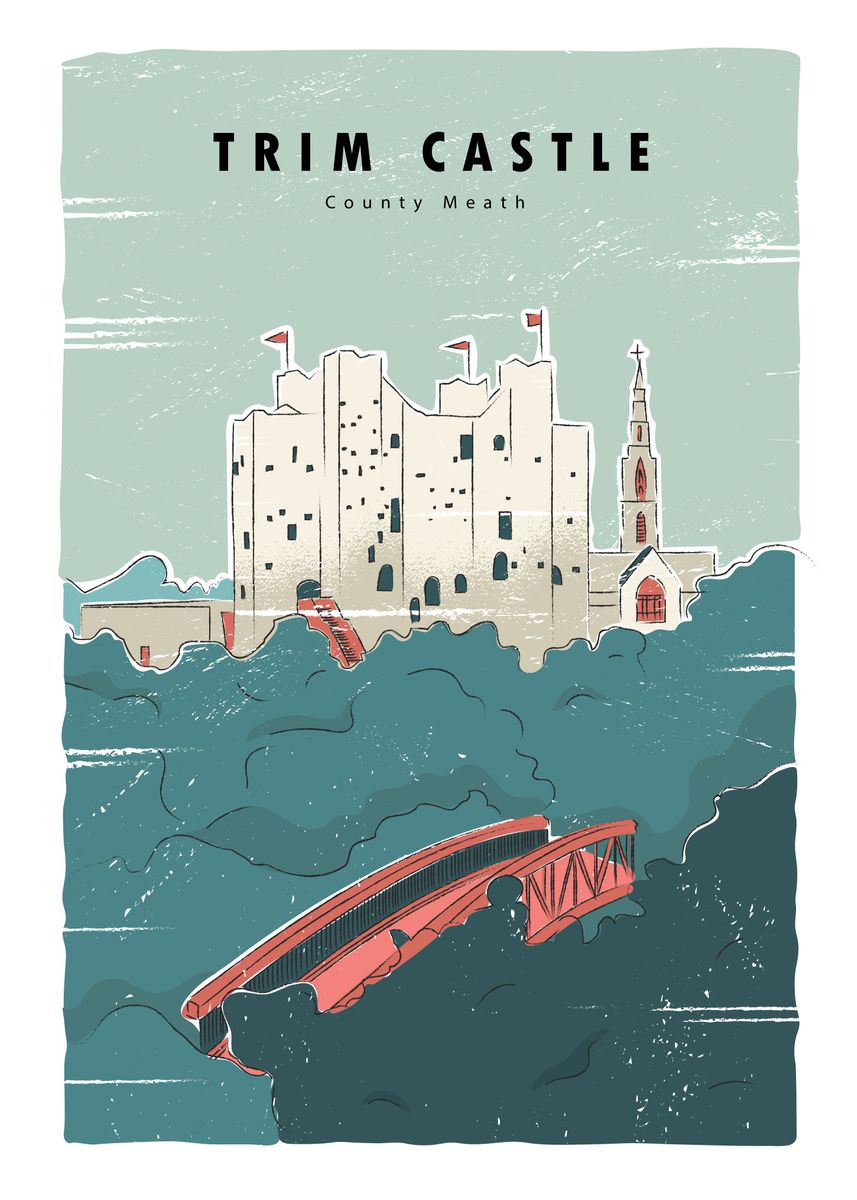 'Trim Castle' Poster, picture, metal print, paint by Allan Brakus