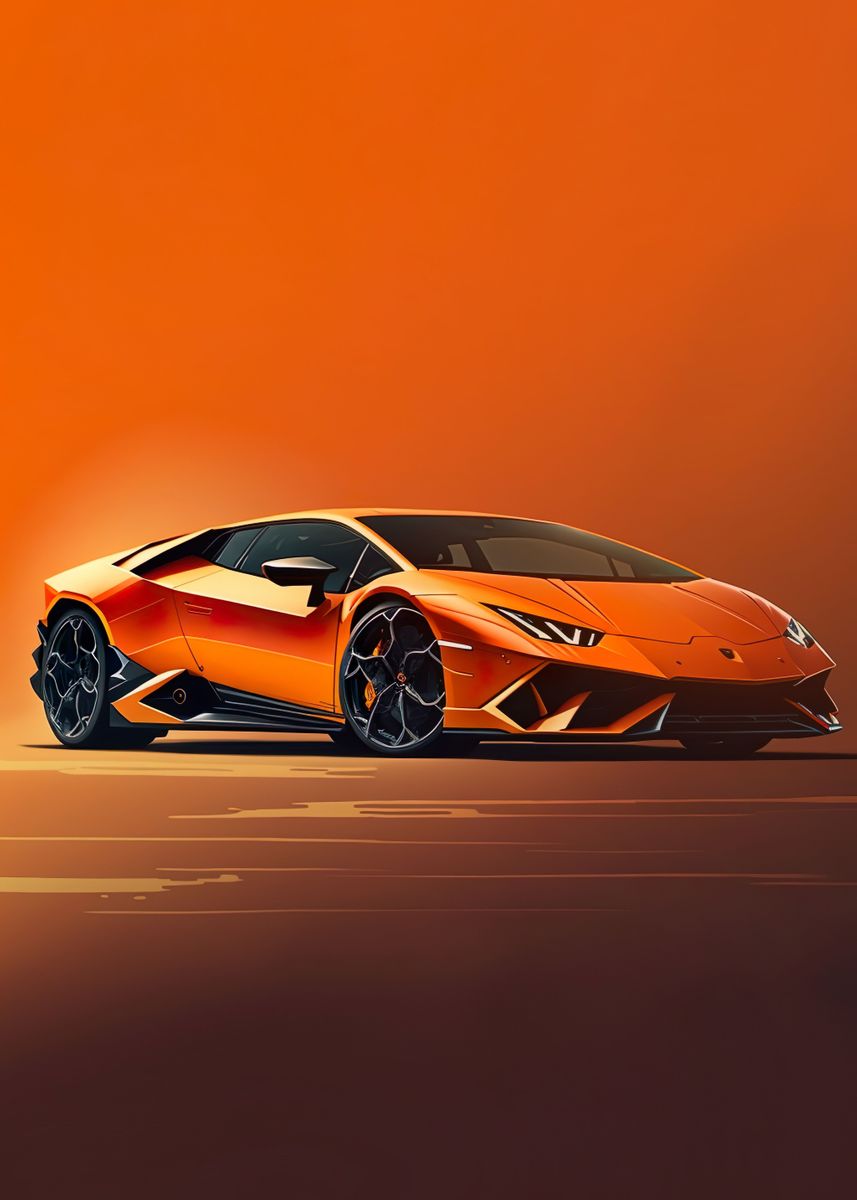 'Lamboghini Huracan 2' Poster by Sebastian Uhrbrook | Displate