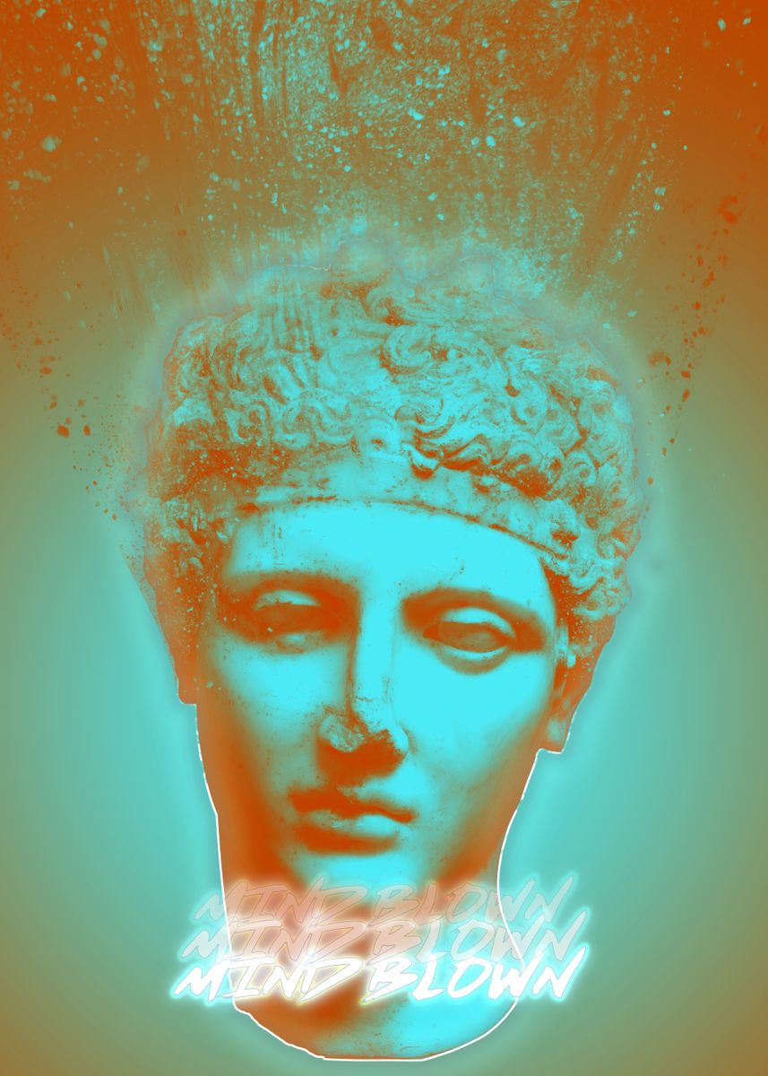 'Greek Statue Vaporwave' Poster by Atanas Popovski Displate