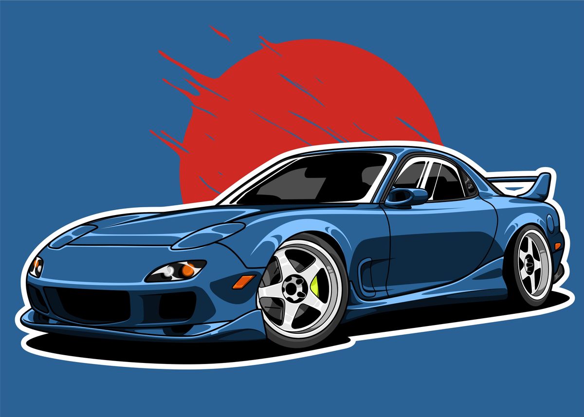 'Mazda RX7 FD3S ' Poster by Heru Kurniawan | Displate