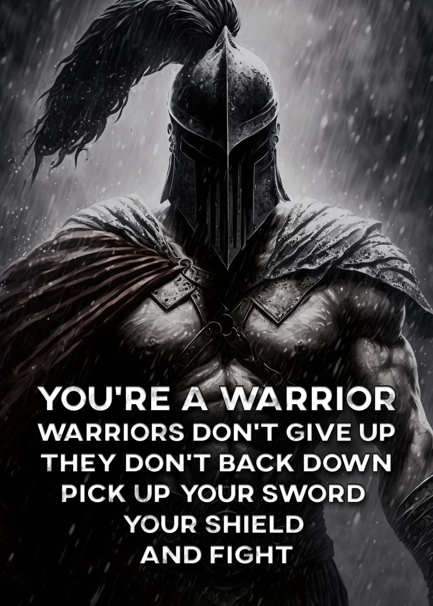 'Warrior motivation' Poster, picture, metal print, paint by nogar007 ...