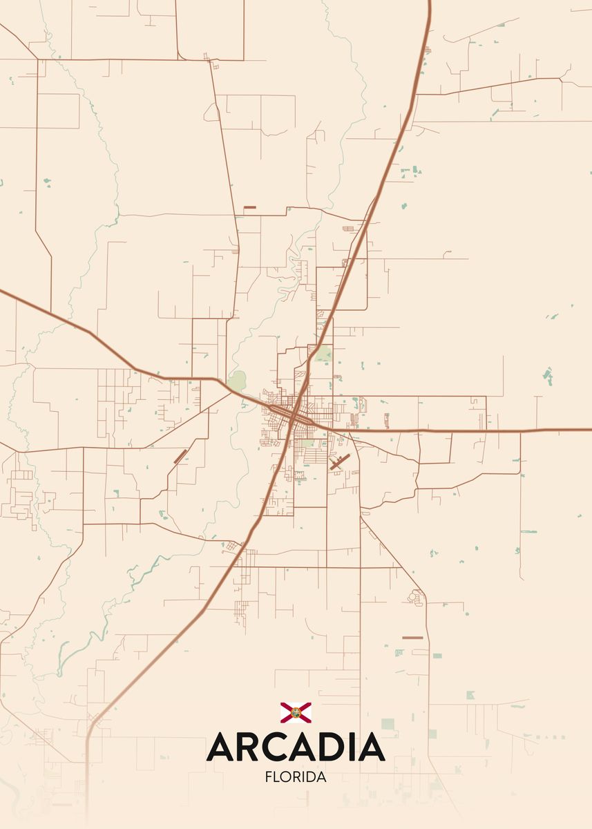 'Arcadia FL' Poster, picture, metal print, paint by IMR Designs Displate