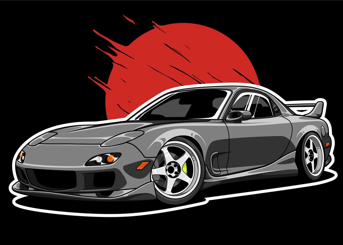 'Mazda RX7 FD3S ' Poster by Heru Kurniawan | Displate