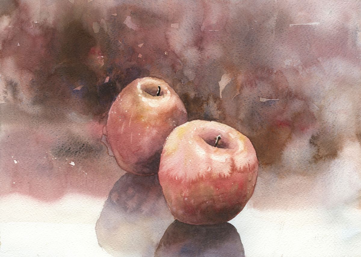 'Apple artwork painting' Poster by Ryan Fox | Displate