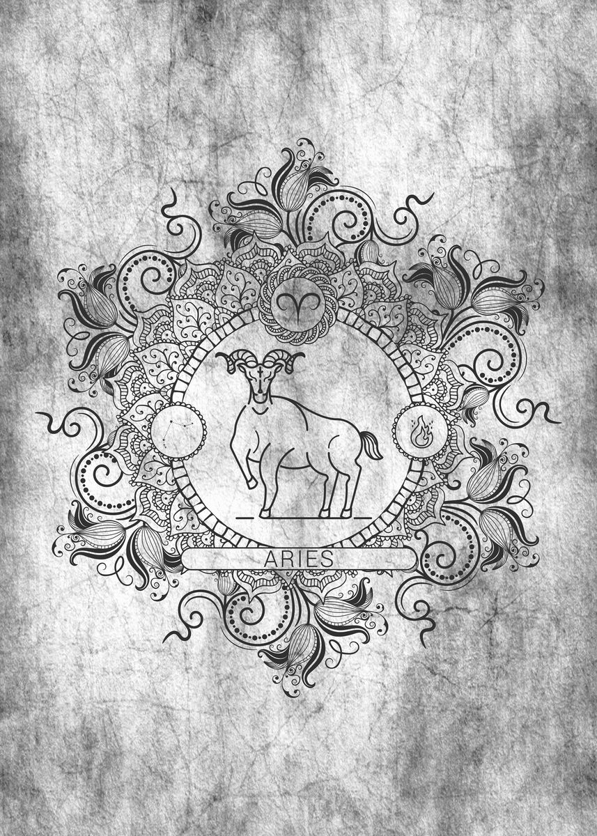 'Zodiac  Ash  Aries' Poster by Alexandre Ibáñez | Displate