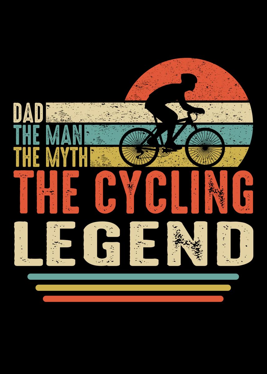 'The Cycling Legend' Poster, picture, metal print, paint by crbn design ...