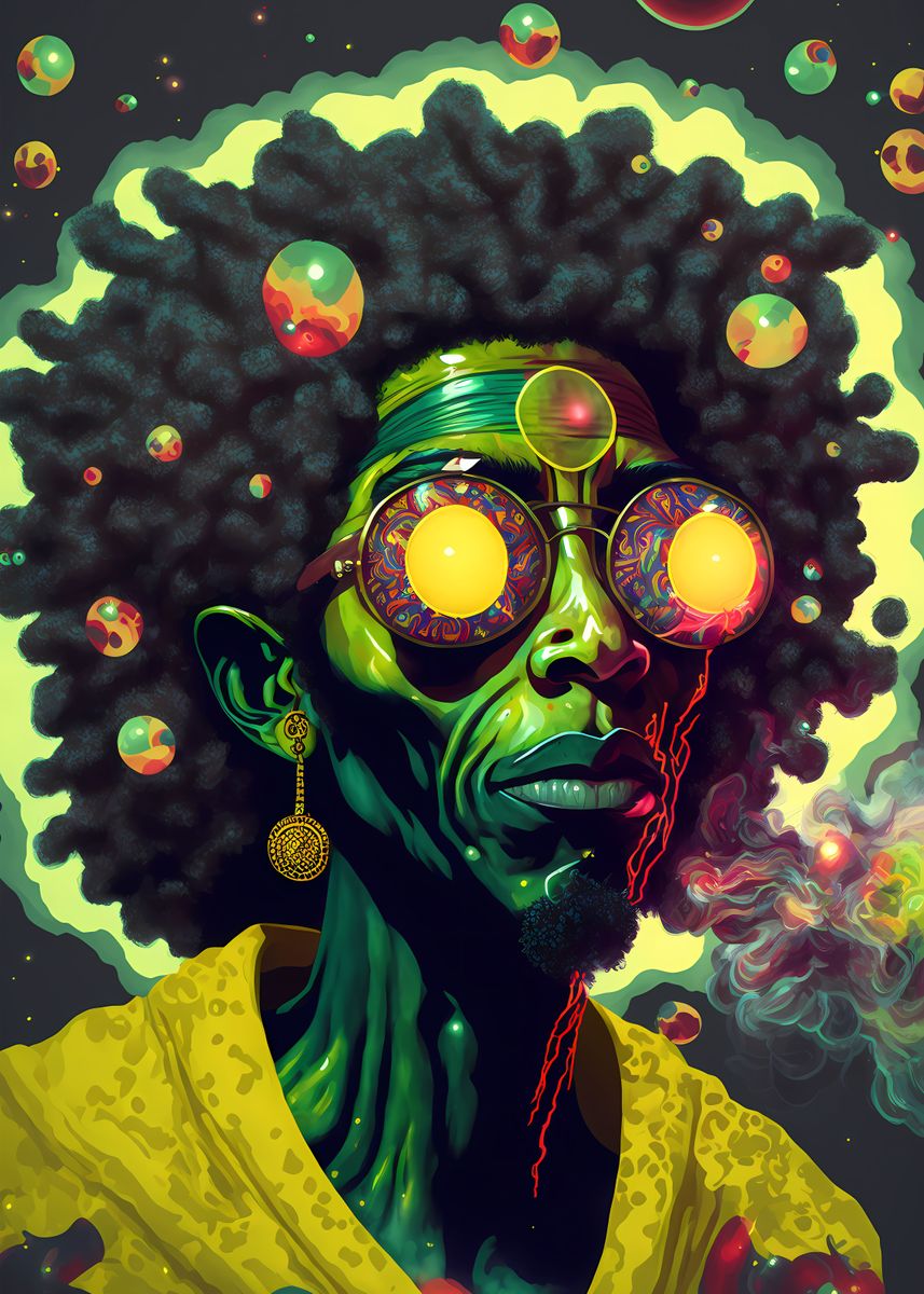 'Cosmic Rastafarian' Poster by BnWDesigner  | Displate