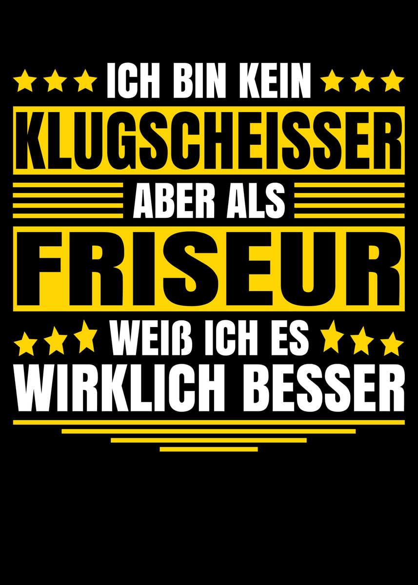 'Herren Kein Klugscheisser' Poster by Bombdesign  | Displate