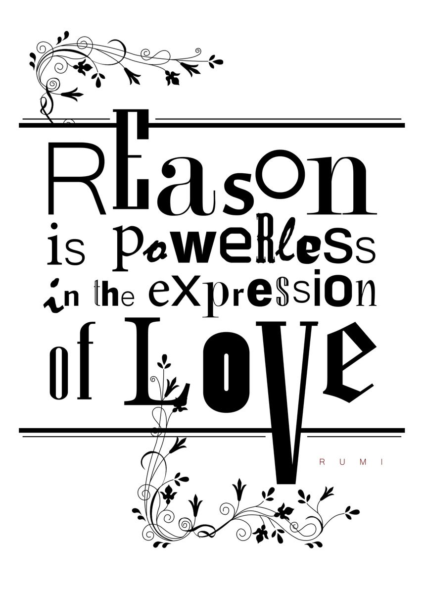 'Rumi Love Quote' Poster by Pahleeloola Design | Displate
