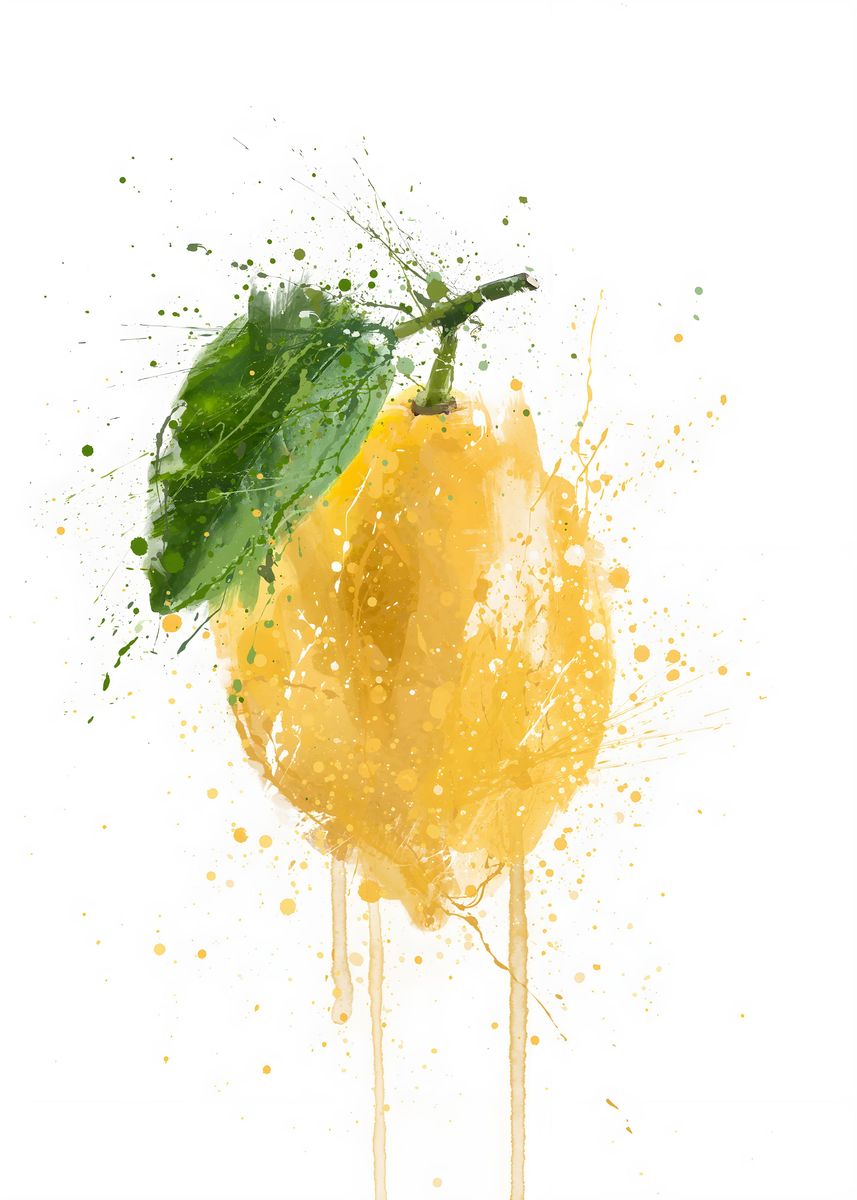 'Whole Lemon Fruit' Poster by Izu  | Displate