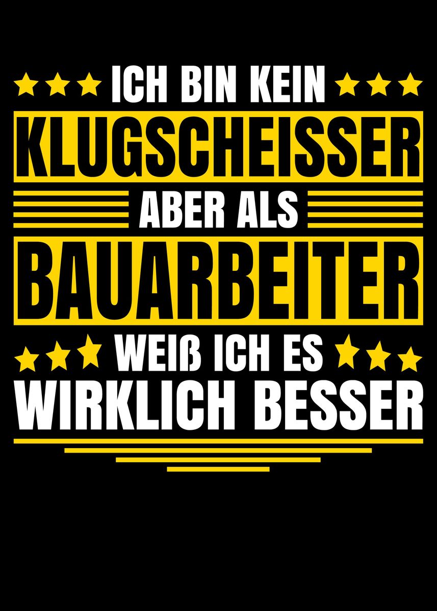 'Herren Kein Klugscheisser' Poster, picture, metal print, paint by
