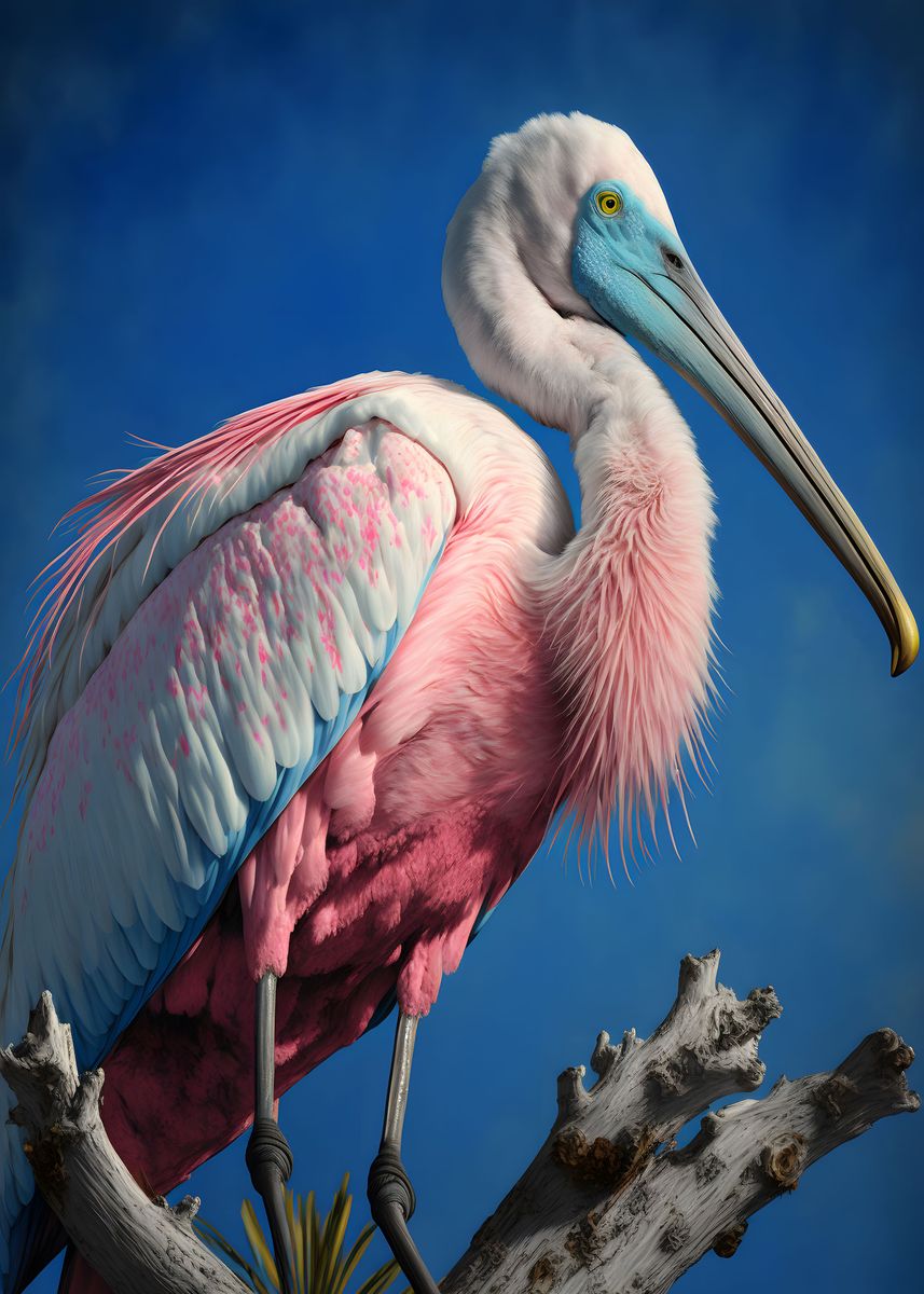'Roseate Spoonbill' Poster by David Godbehere | Displate