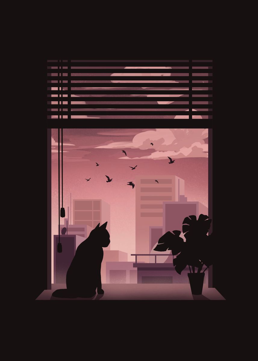'Cute Cat' Poster by Dipewhy | Displate