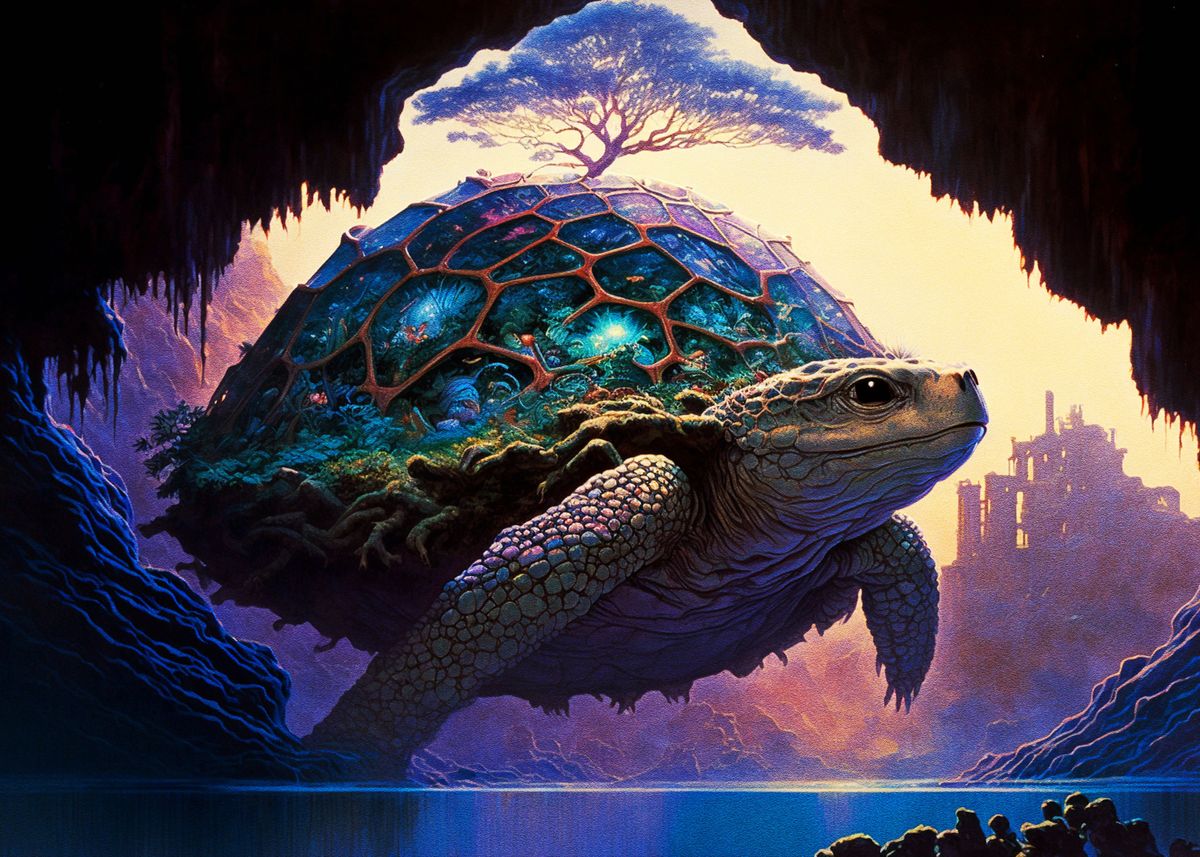 'Mythical Turtle' Poster by 4147 Studios | Displate
