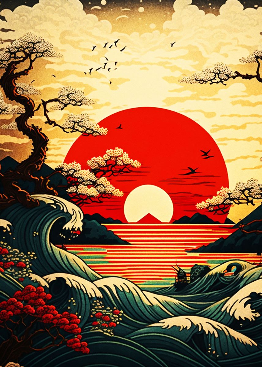 'Mystic Japan' Poster by 4147 Studios | Displate