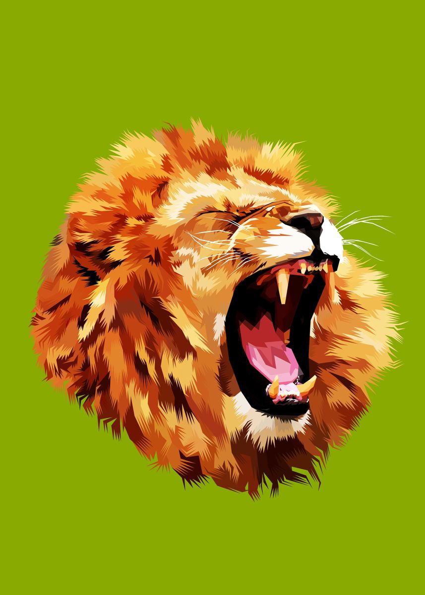 'Angry lion head' Poster by Le Duc Hiep | Displate
