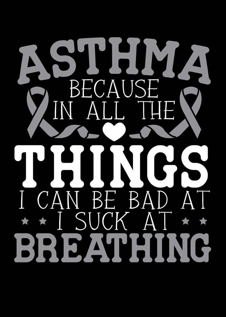 'Asthma Awareness' Poster, picture, metal print, paint by NAO Displate