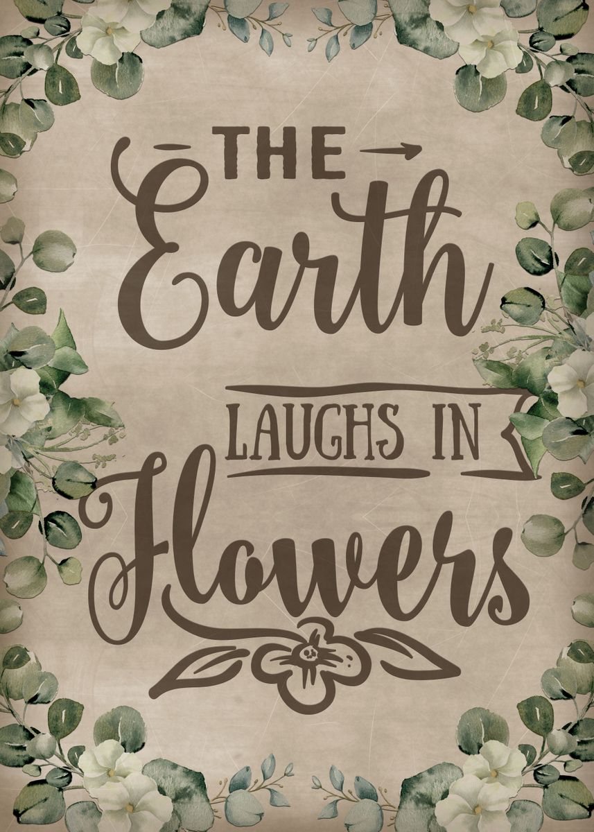 'The earth laughs in flower' Poster, picture, metal print, paint by ...