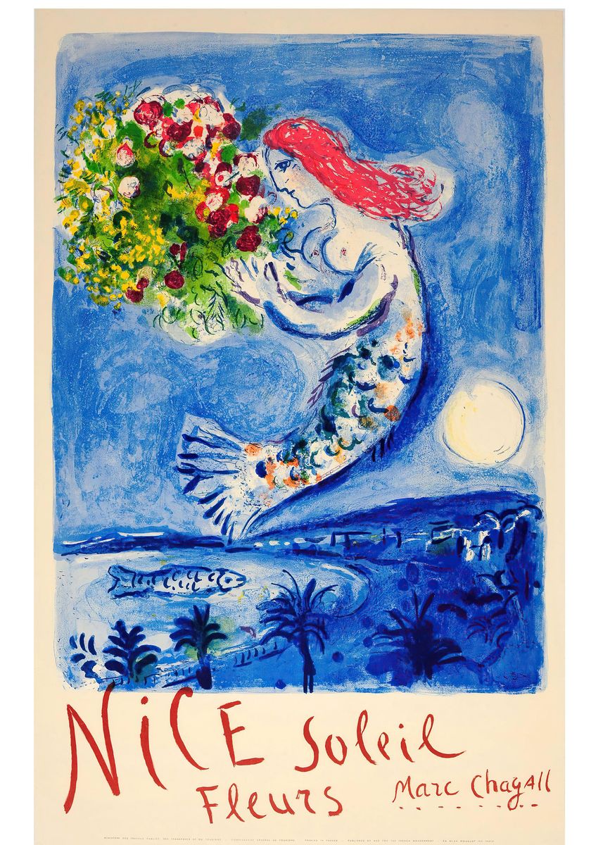 'Vintage Mermaid Painting' Poster by Meyer Snider | Displate