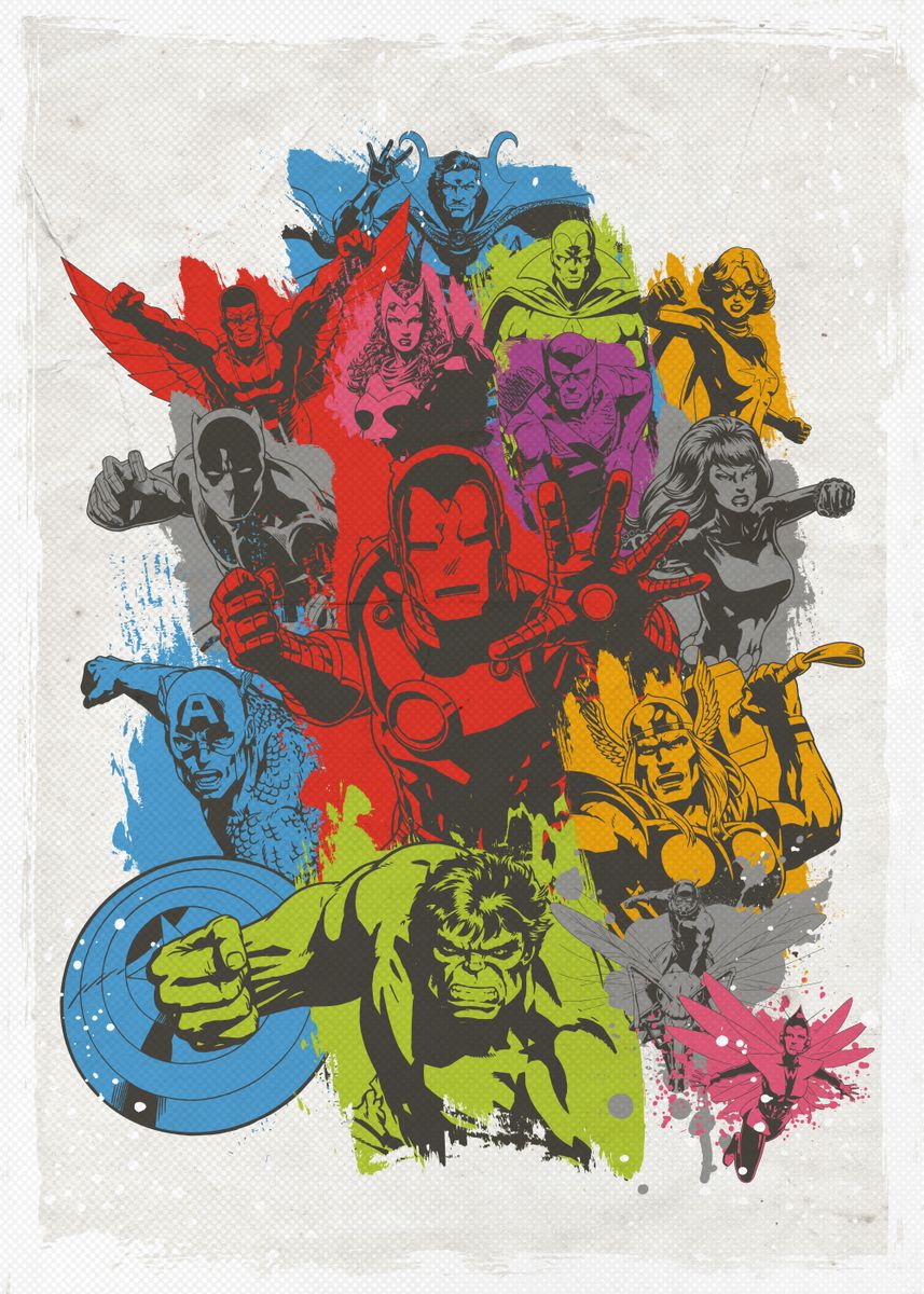 'Avengers graffitti' Poster, picture, metal print, paint by Marvel ...