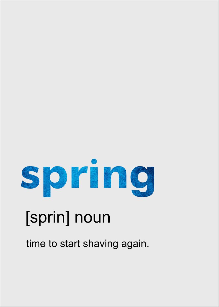 'Spring Dictionary' Poster, picture, metal print, paint by Popular