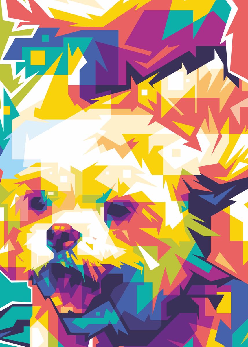 Digonal Poster 'Dogs Diagonal Poster' Poster, picture, metal print, paint by Rizky Dwi ...