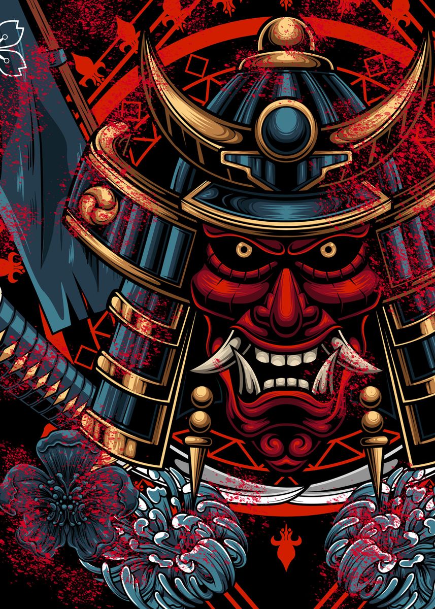 'Bloody Samurai' Poster, picture, metal print, paint by Iqbal harris ...