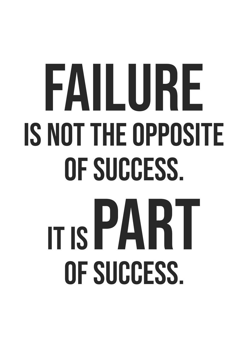 'Failure vs Success' Poster, picture, metal print, paint by CHAN | Displate