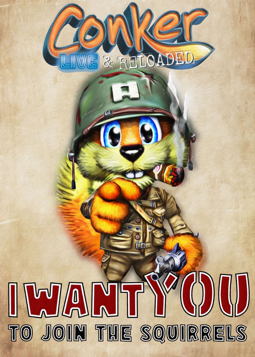 Conker I Want You Poster Picture Metal Print Paint By INSAIYAN Art pinterest-in-2024-cute-messages-for-boyfriend-cute-text-quotes-cute