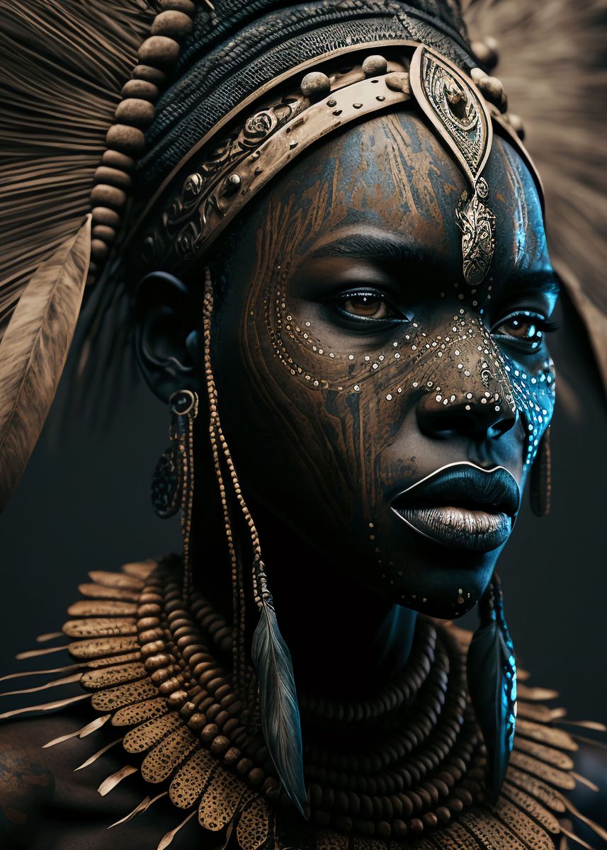'Ancient African tribe' Poster, picture, metal print, paint by ...